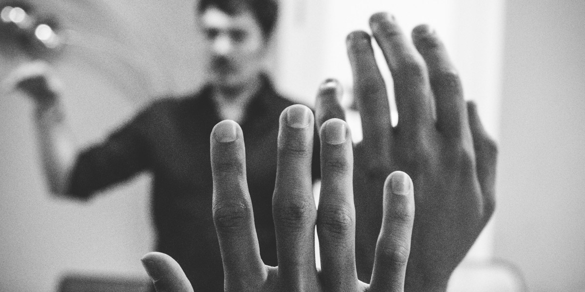 Raising hands to ask questions